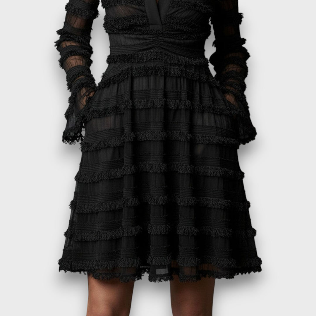 Pariasa™ | Robe midi à franges transparentes