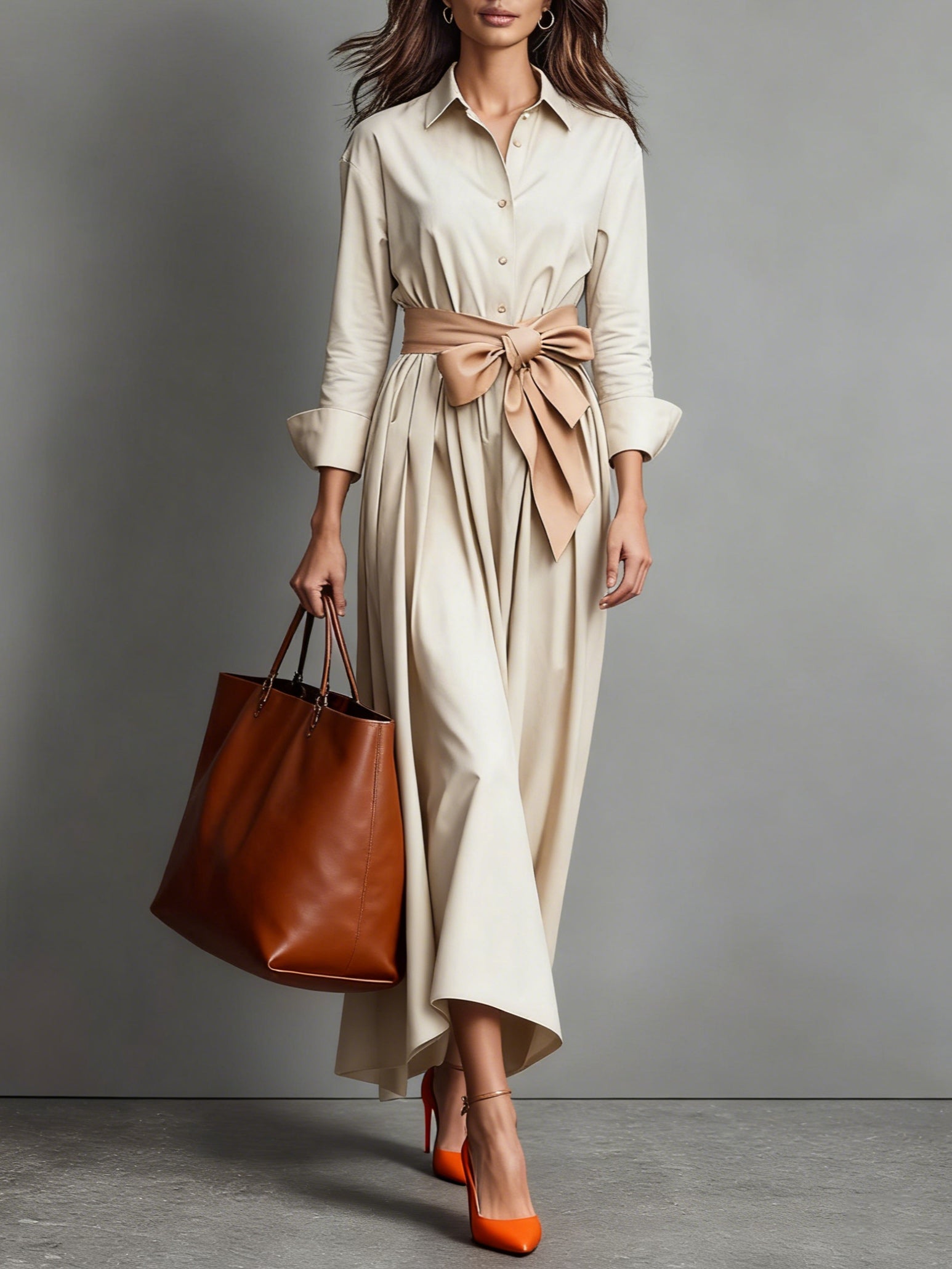 Marise | Robe Maxi Élégante avec Détail Nœud