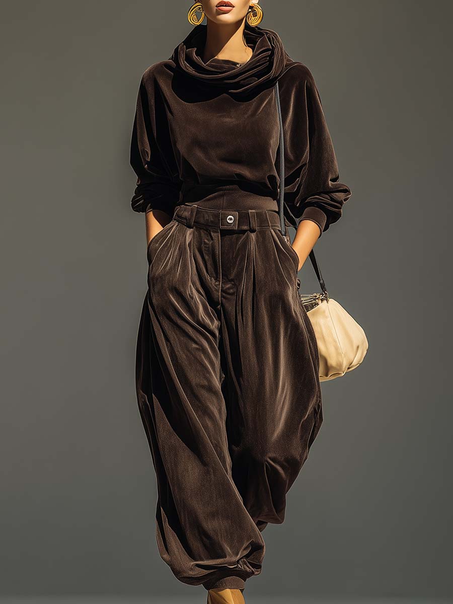 Solenne – ensemble en velours loose