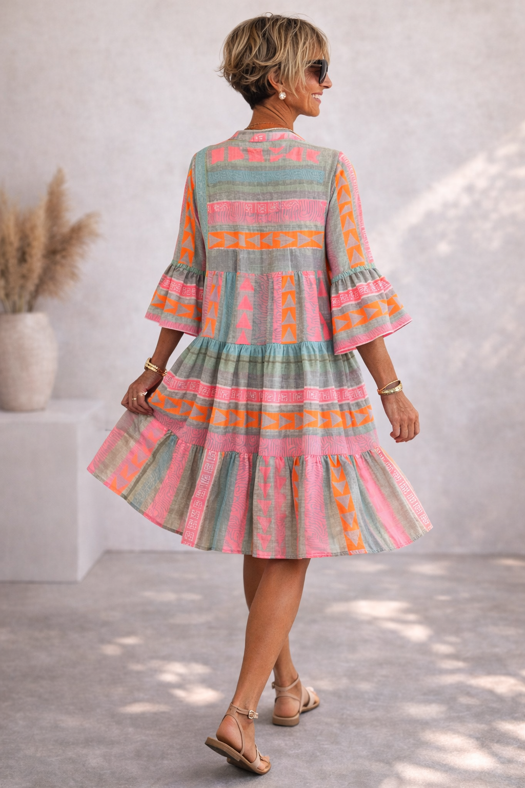 NOVA | Robe Midi Vibrante Confort Aéré Style Week-end