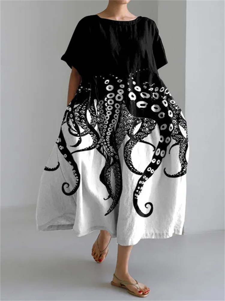 RAFFAELLA | Robe d'été artistique avec liberté de mouvement et style unique pour les journées décontractées