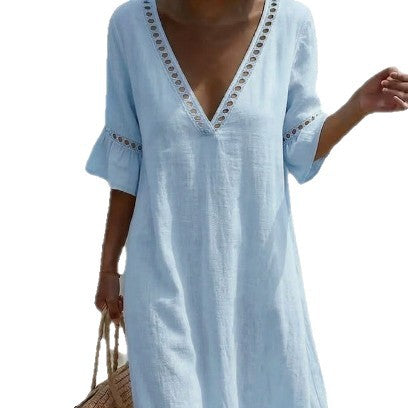 ELARA | Robe Maxi Aérée Confort Flatteur Style Côtier