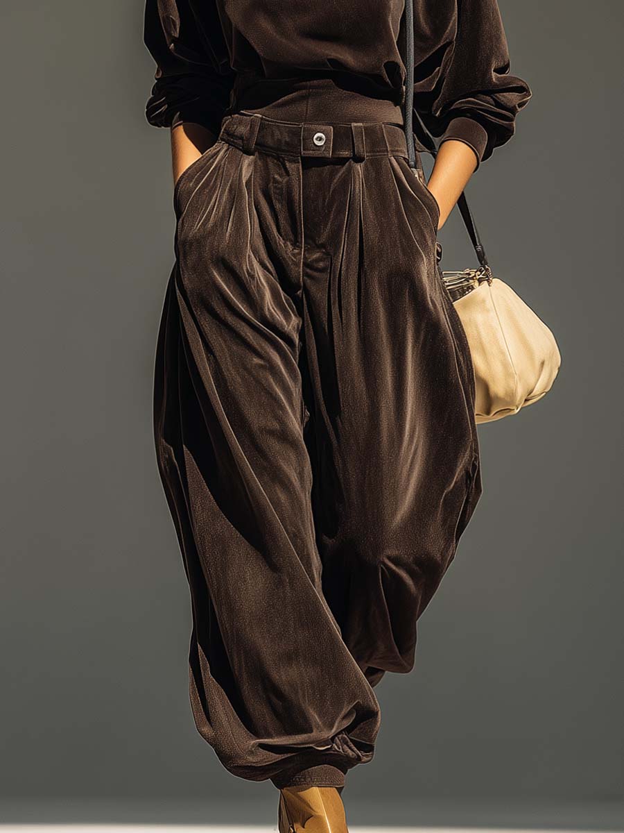 Solenne – ensemble en velours loose