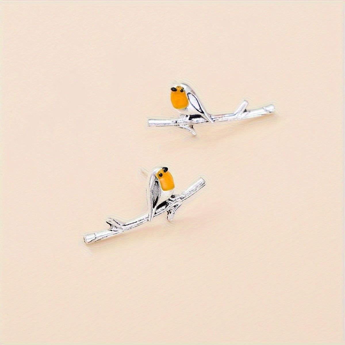 Rouge-gorge™ | Boucles d'Oreilles Oiseau Cartoon