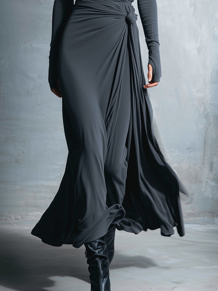 Nyama™ | Robe maxi avec nœud latéral