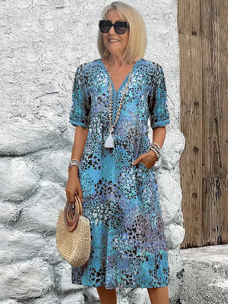 CALLIE | Robe Midi Vibrante Ajustement Flatteur Style Effortless