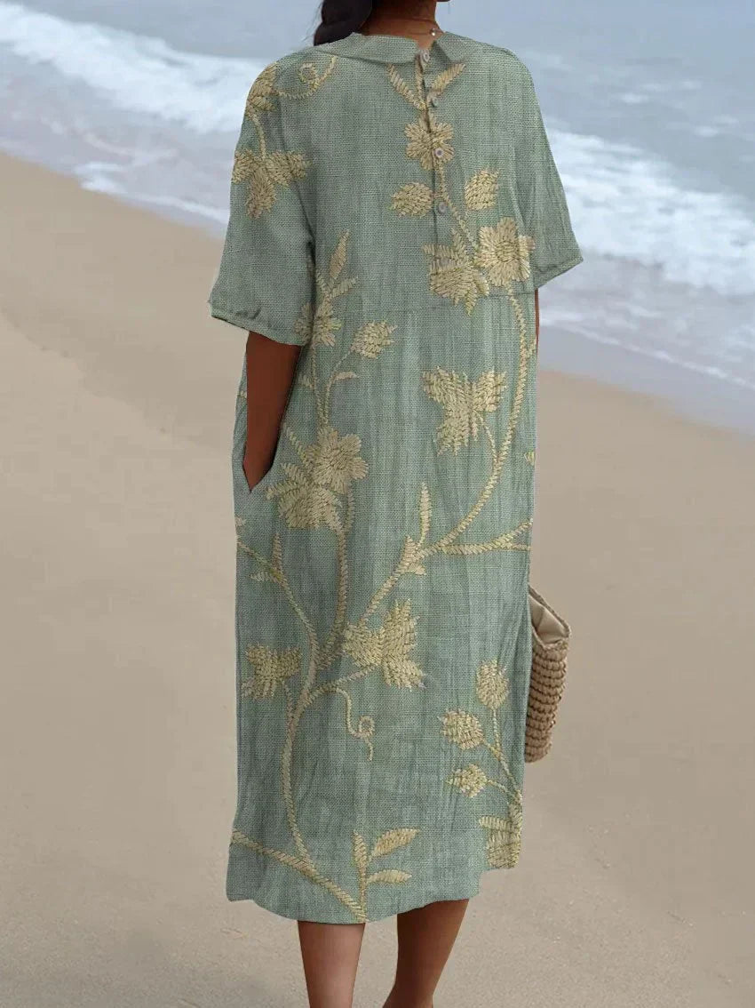 Robe imprimée brise d'été