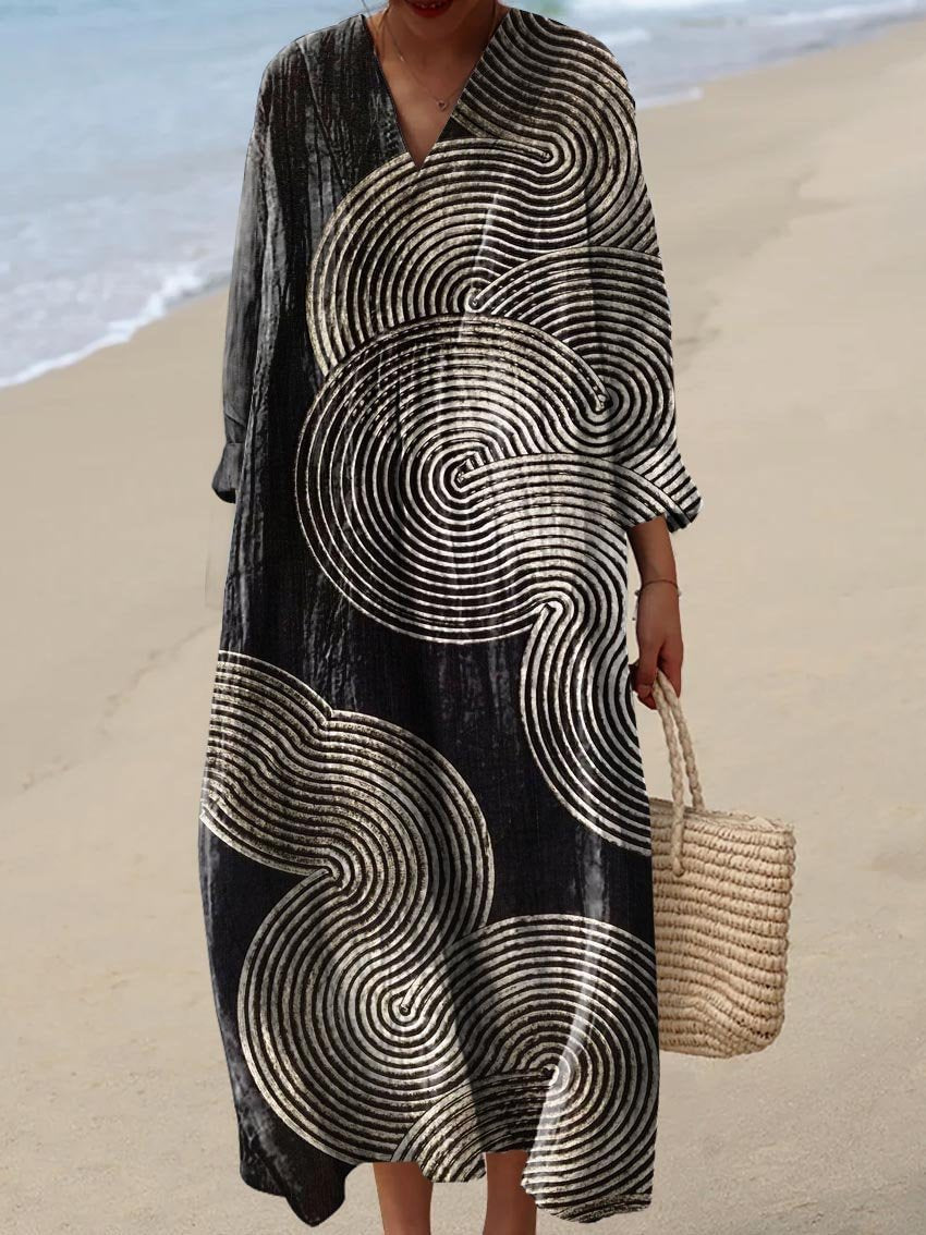 KAIA | ROBE GÉOMÉTRIQUE ÉLÉGANTE