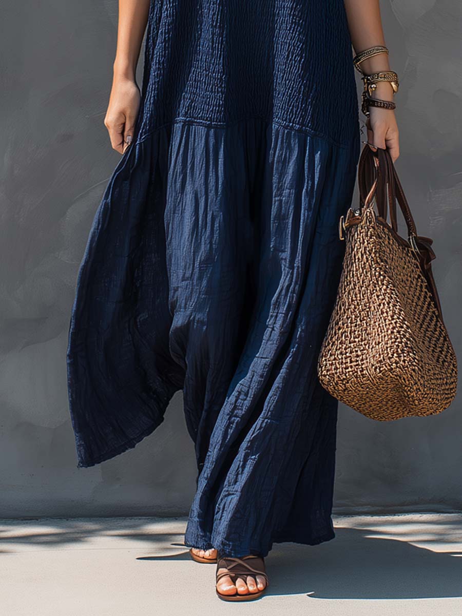 Robe maxi patchwork bohème