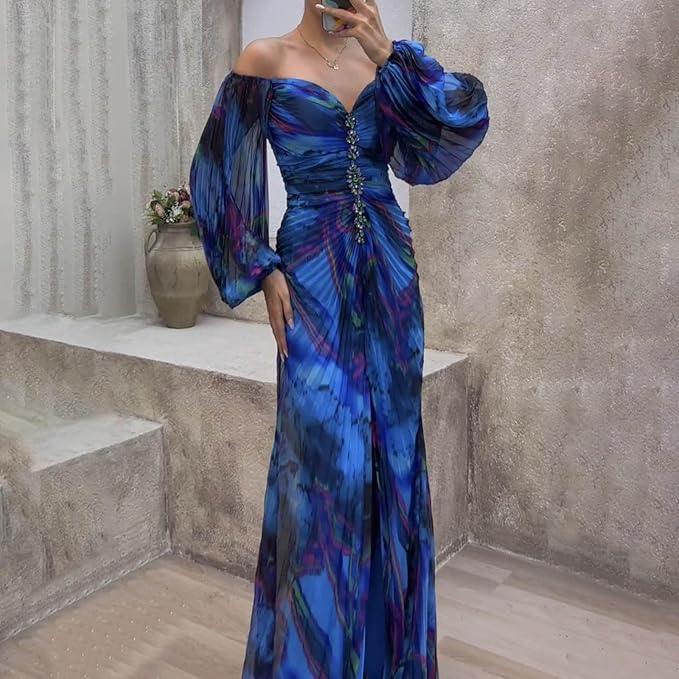 Maud™ | Robe de soirée longue plissée