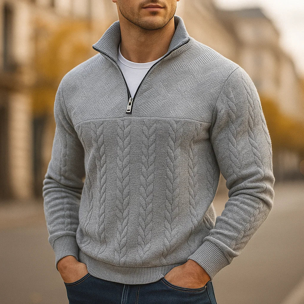 Maël™ | Sweat-shirt premium à col zippé