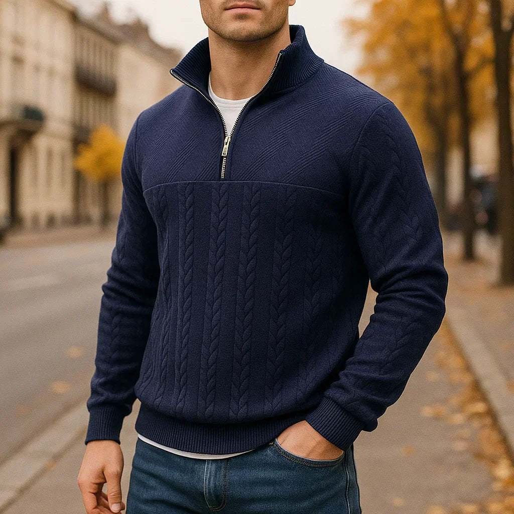 Maël™ | Sweat-shirt premium à col zippé