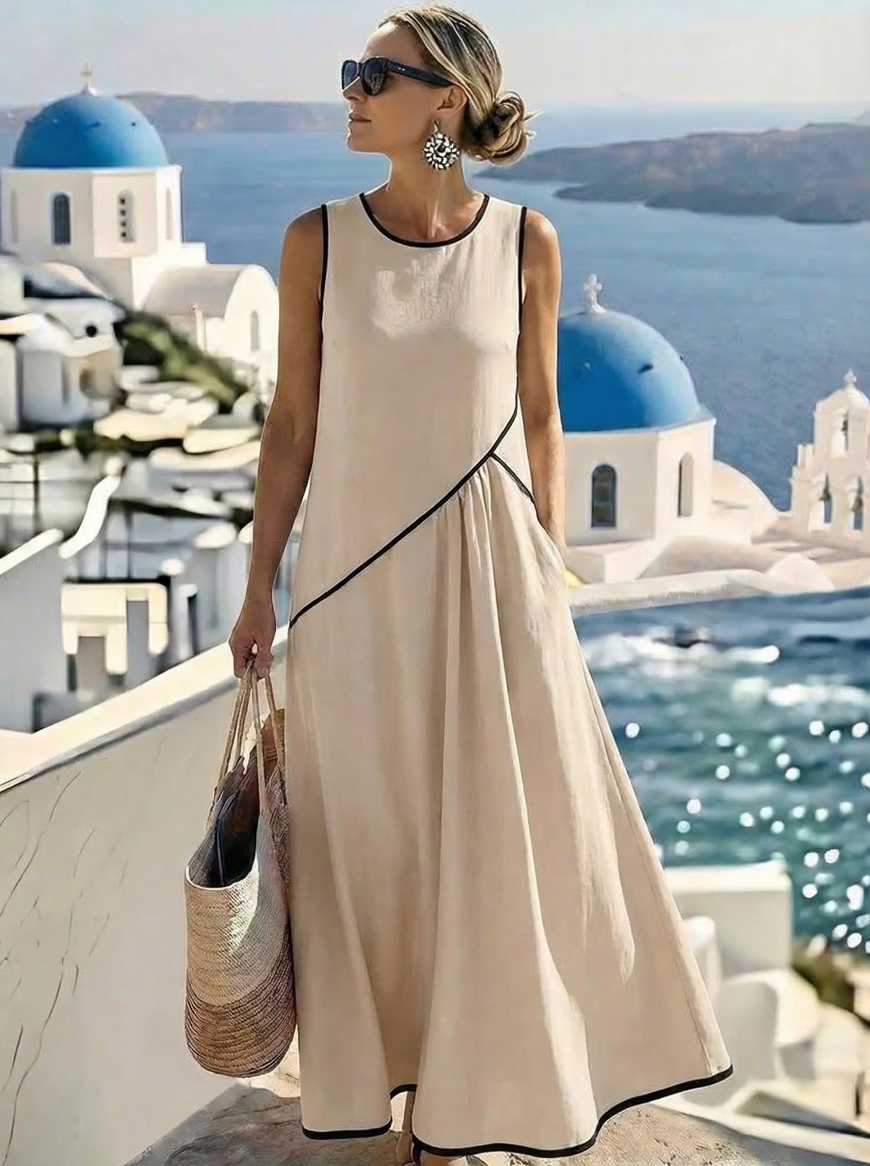 Lotte™ Robe d'Été Rayée