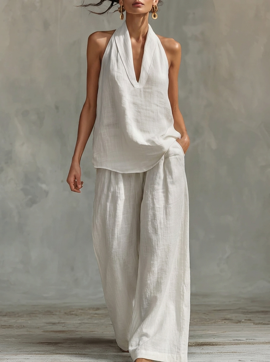 Zoë || Ensemble sans manches avec pantalon ample