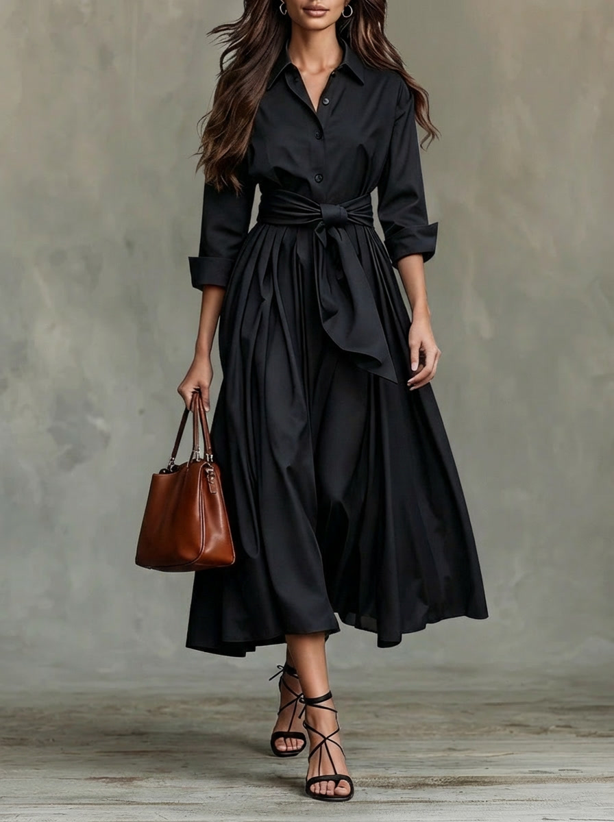 Marise | Robe Maxi Élégante avec Détail Nœud