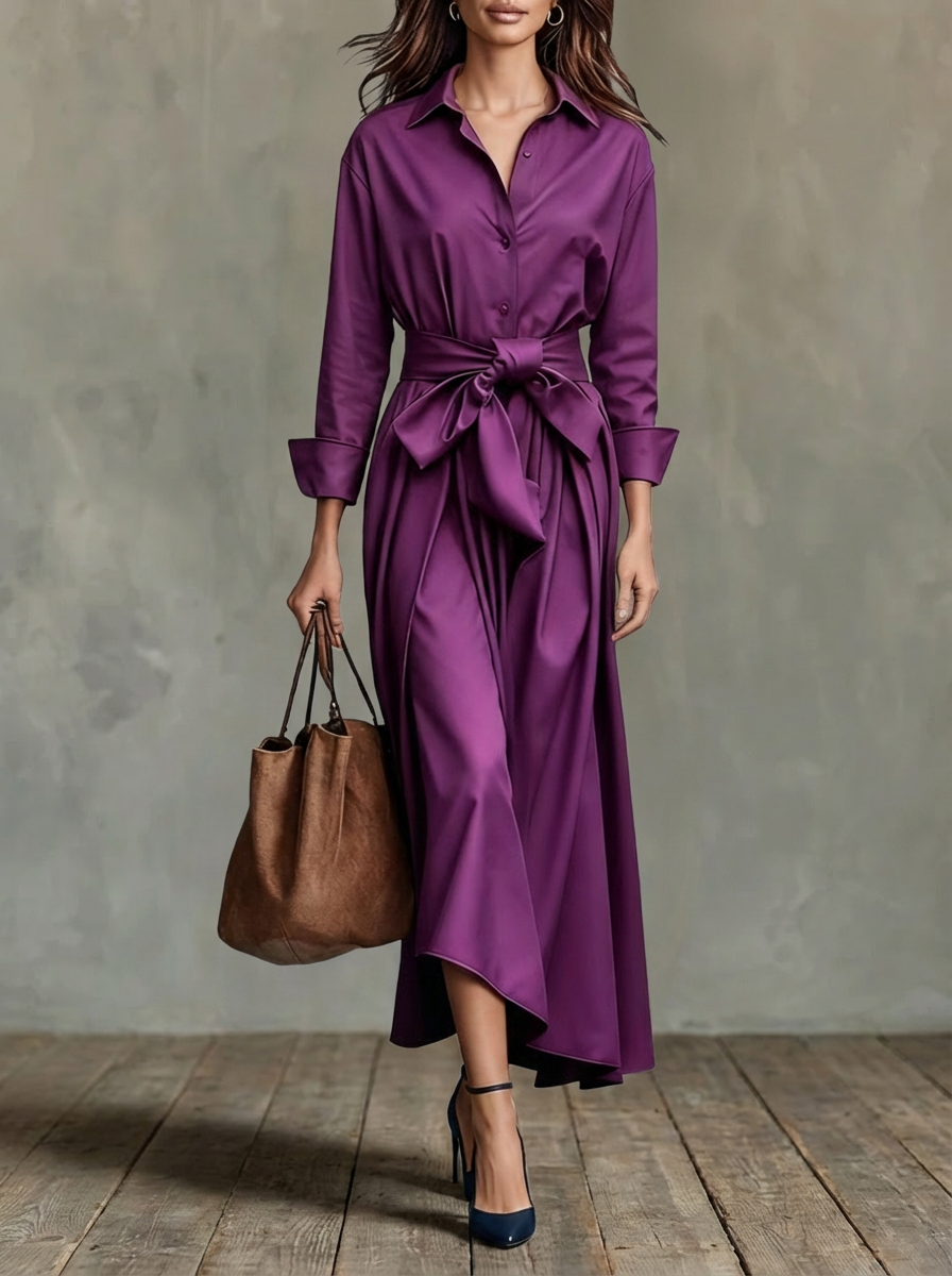 Marise | Robe Maxi Élégante avec Détail Nœud
