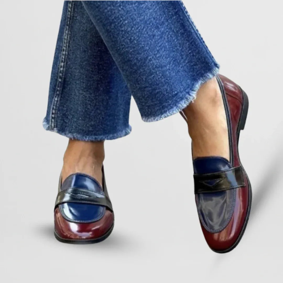 Amalia - Mocassins élégants avec un design bicolore