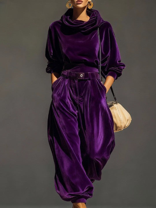 Solenne – ensemble en velours loose