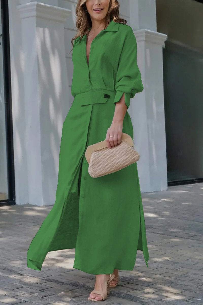 ELISABETTA | Robe Maxidress Élégante avec Décolleté en V et Coupe Fluide pour un Été Chic