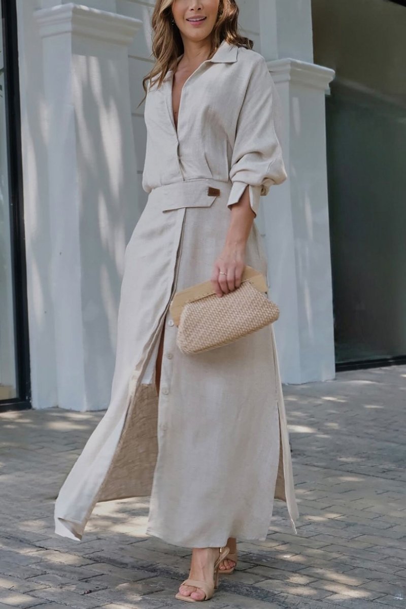 ELISABETTA | Robe Maxidress Élégante avec Décolleté en V et Coupe Fluide pour un Été Chic