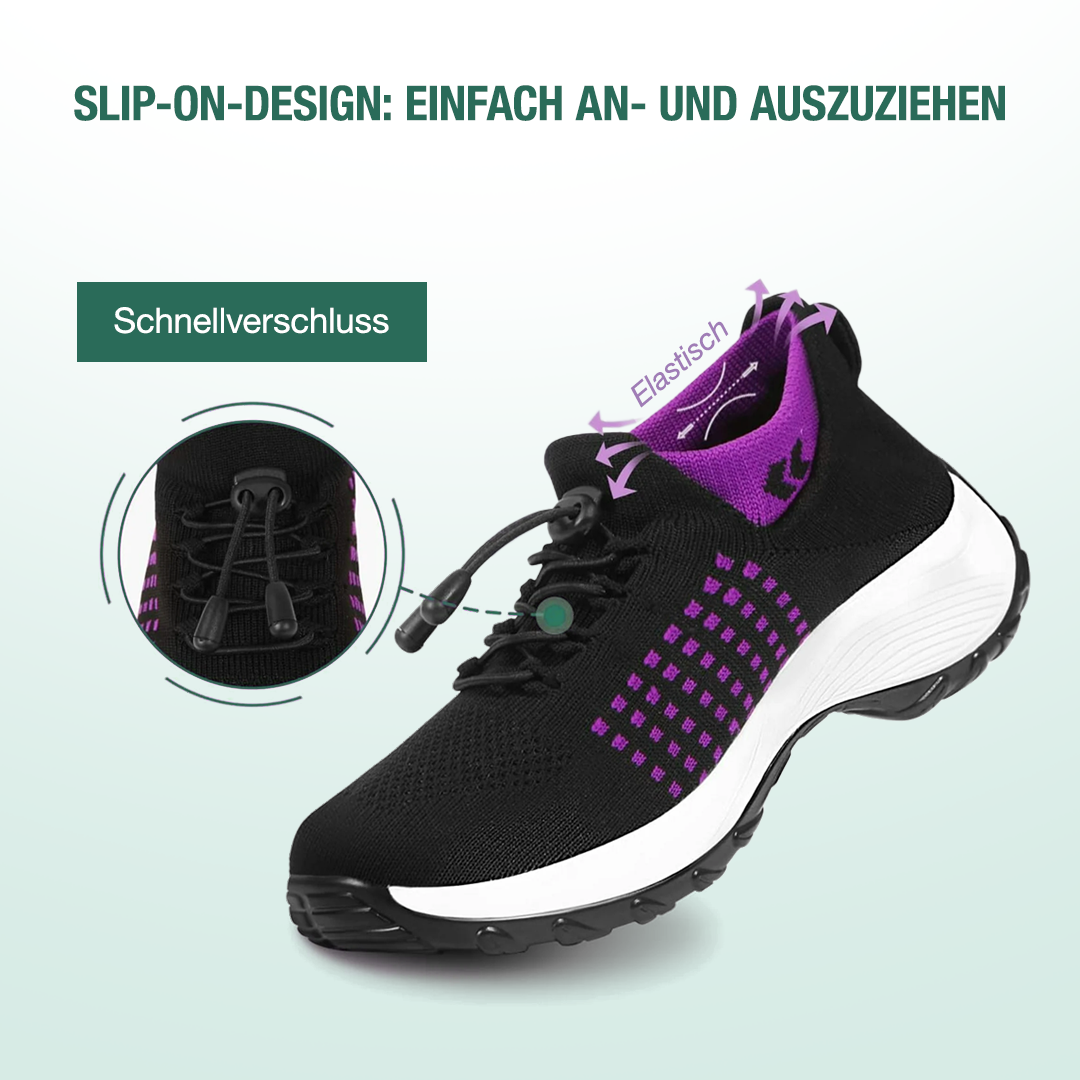 Chaussures Ambulo Tissu Tricoté - Violet Noir