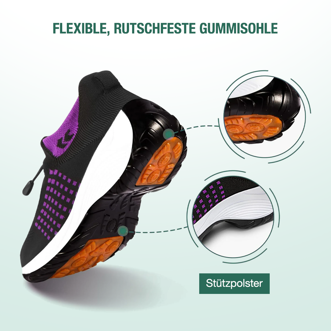 Chaussures Ambulo Tissu Tricoté - Violet Noir