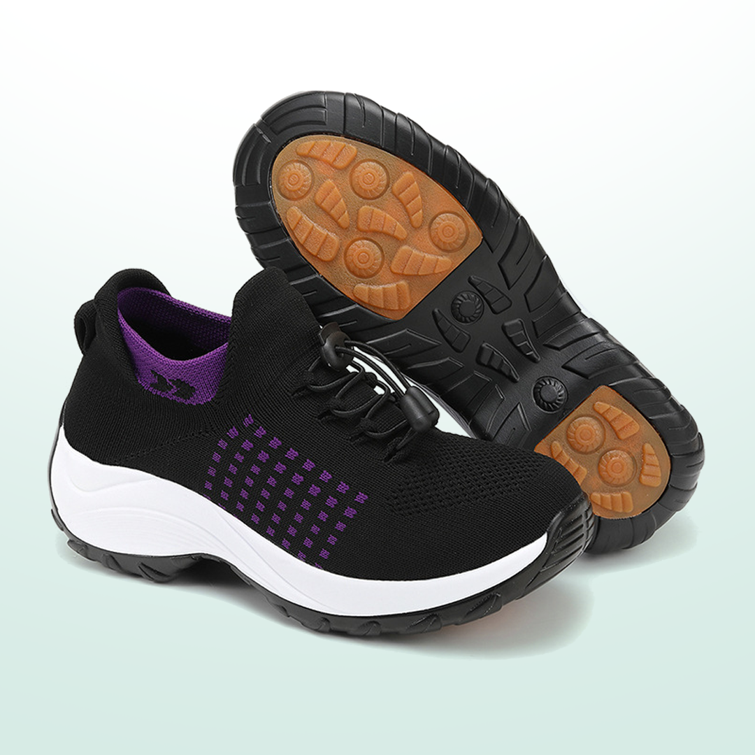 Chaussures Ambulo Tissu Tricoté - Violet Noir