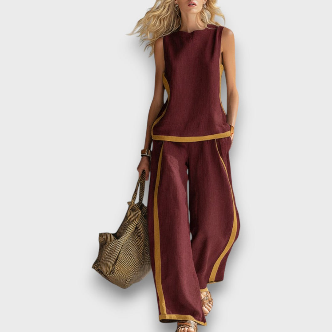 AURENE | ENSEMBLE EN LIN DE DEUX PIÈCES