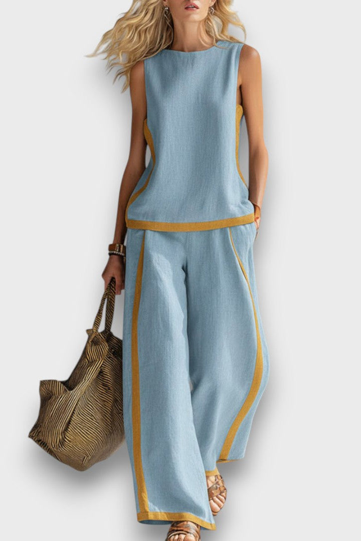 AURENE | ENSEMBLE EN LIN DE DEUX PIÈCES