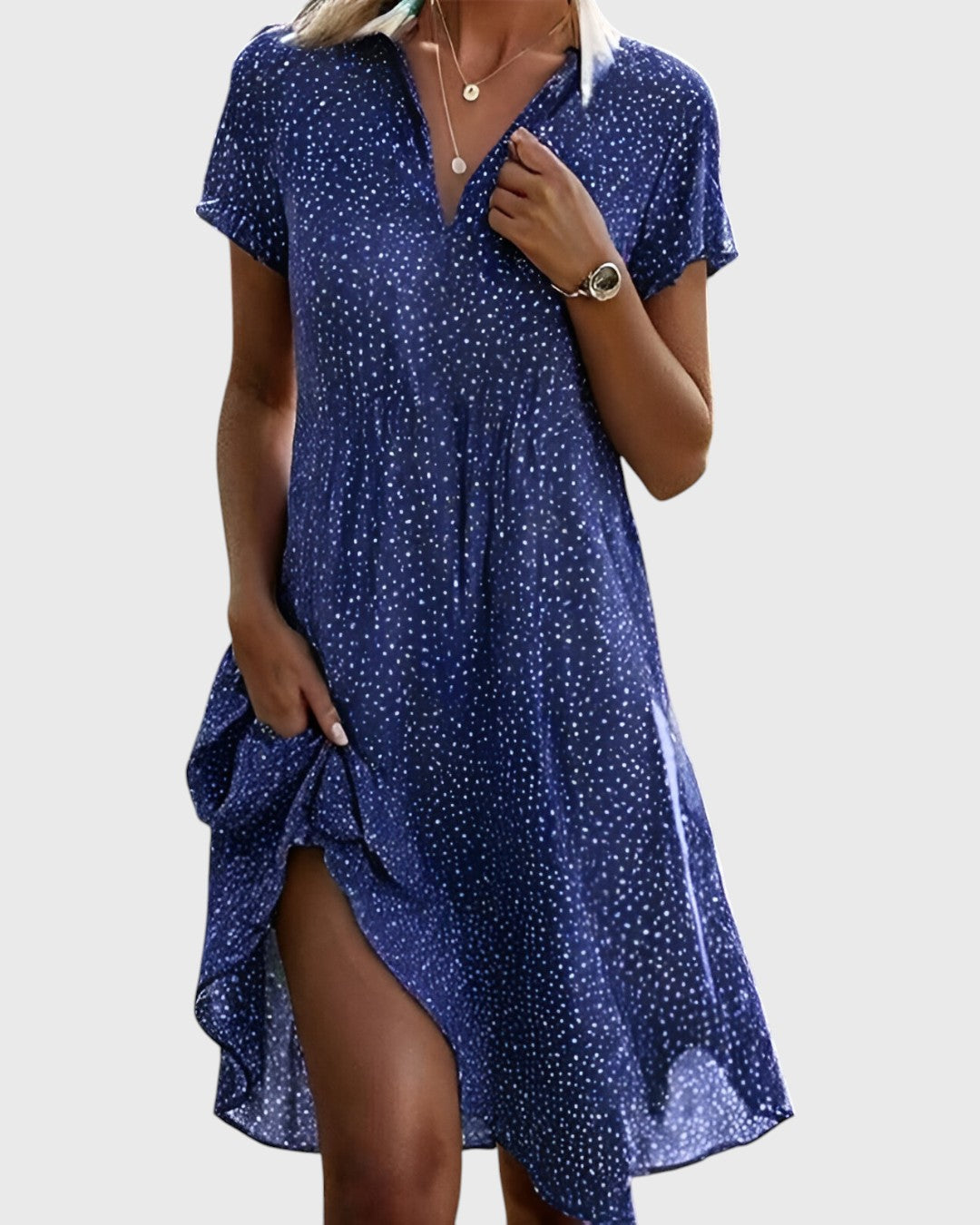 VITTORIA | Robe Midi Raffinée et Fluide pour un Style Libre et Confiant