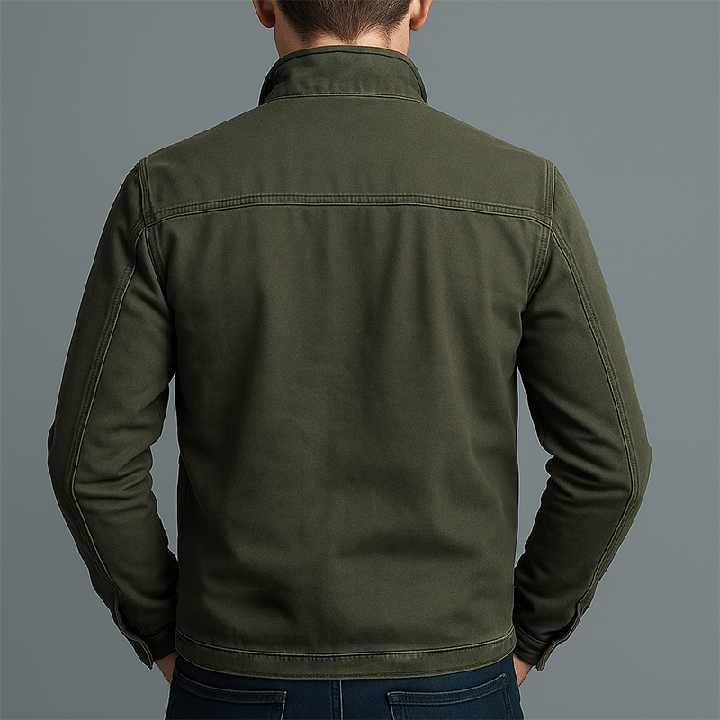 CARLOS | Veste Vintage en Coton avec Fermeture Éclair