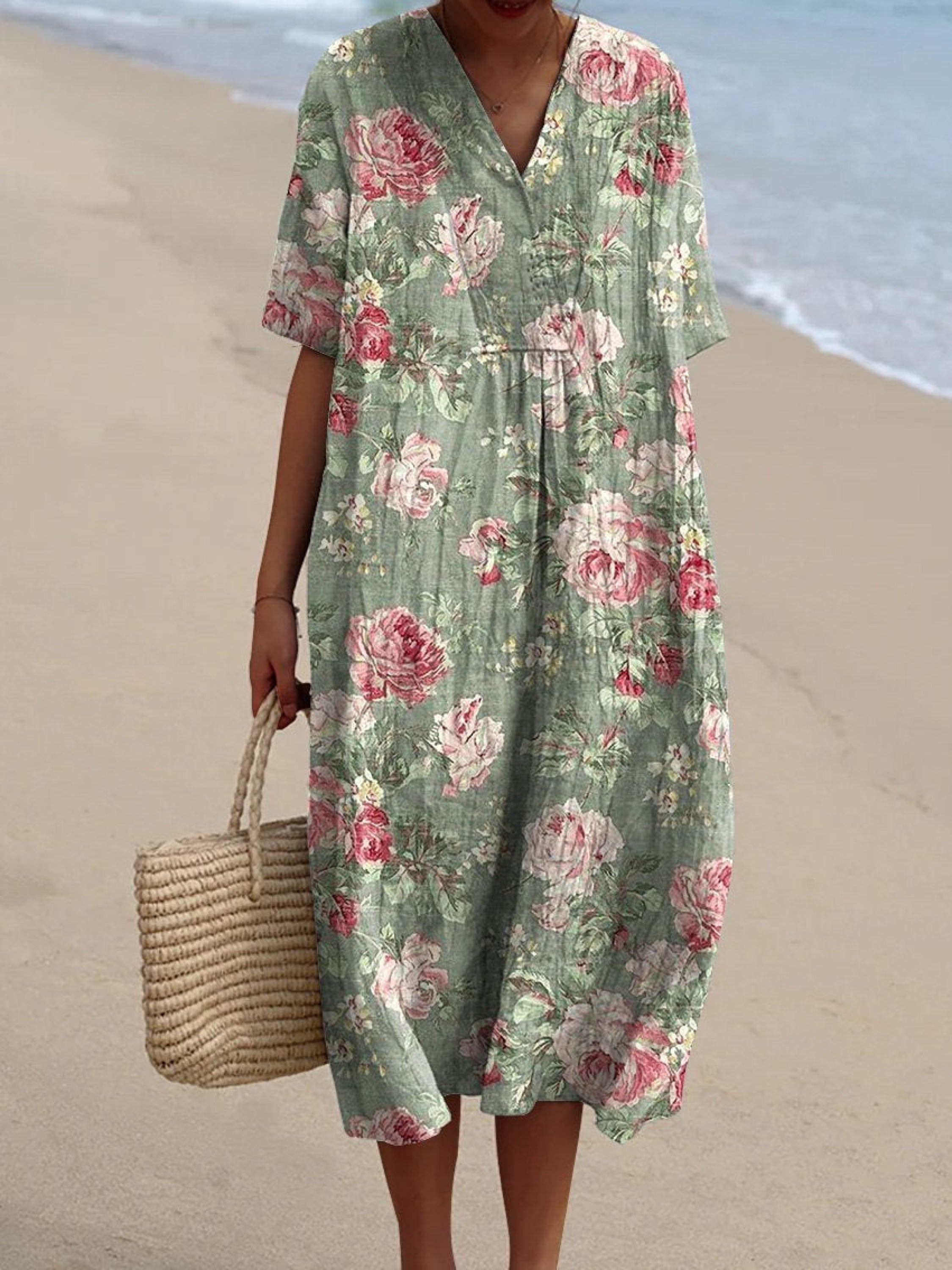 Robe imprimée brise d'été