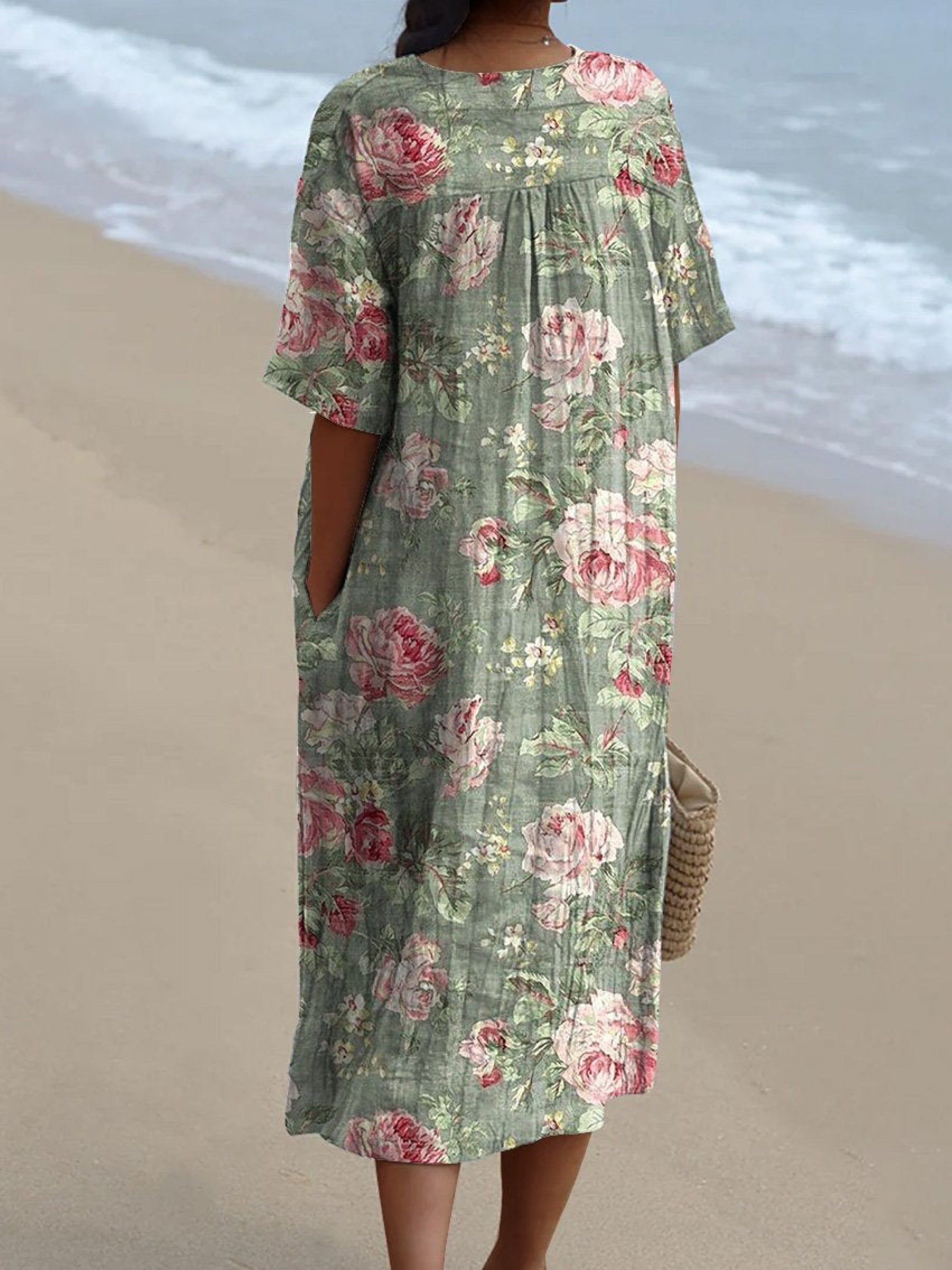 Robe imprimée brise d'été