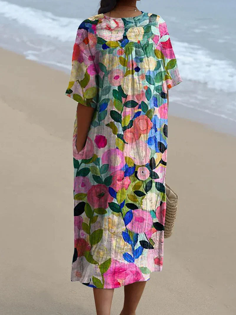 Robe imprimée brise d'été
