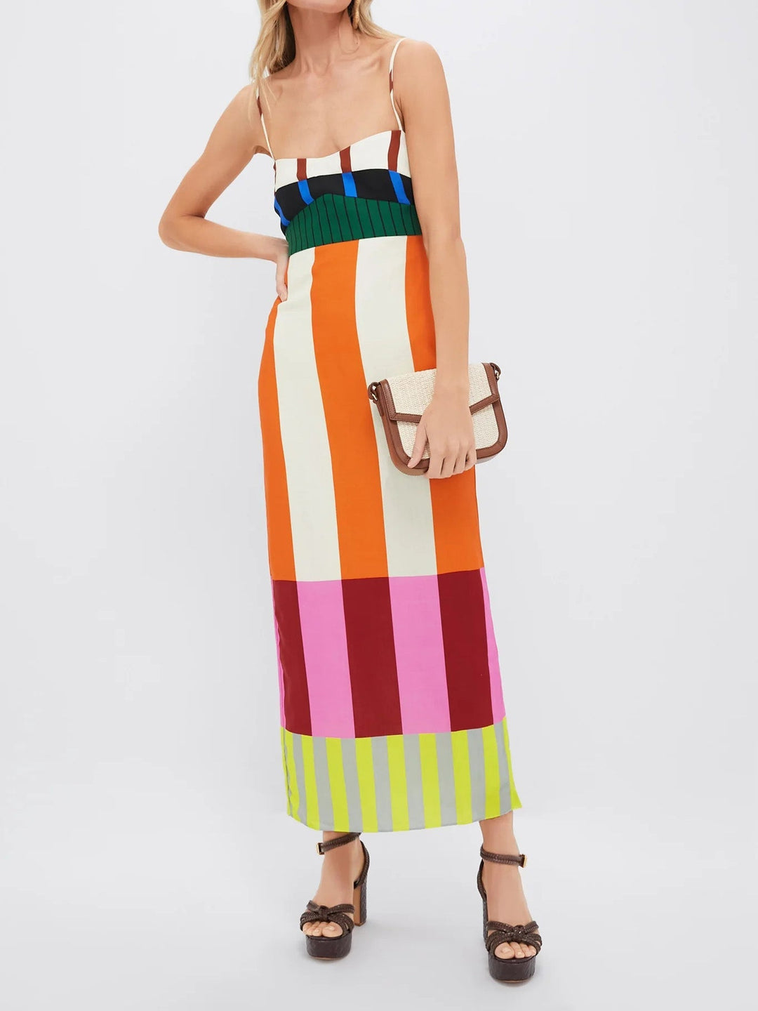 VITTORIA | Robe Longue Fleurie avec une Coupe Épousant pour les Jours Ensoleillés